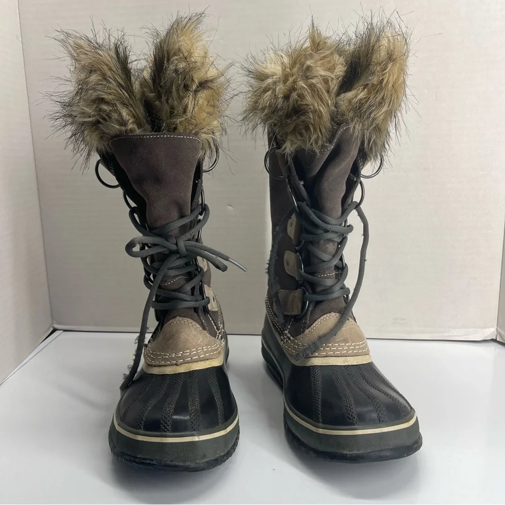 Sorel Joan of Arctic Faux Fur Winter Boots Sz 8 - Picture 3 of 13